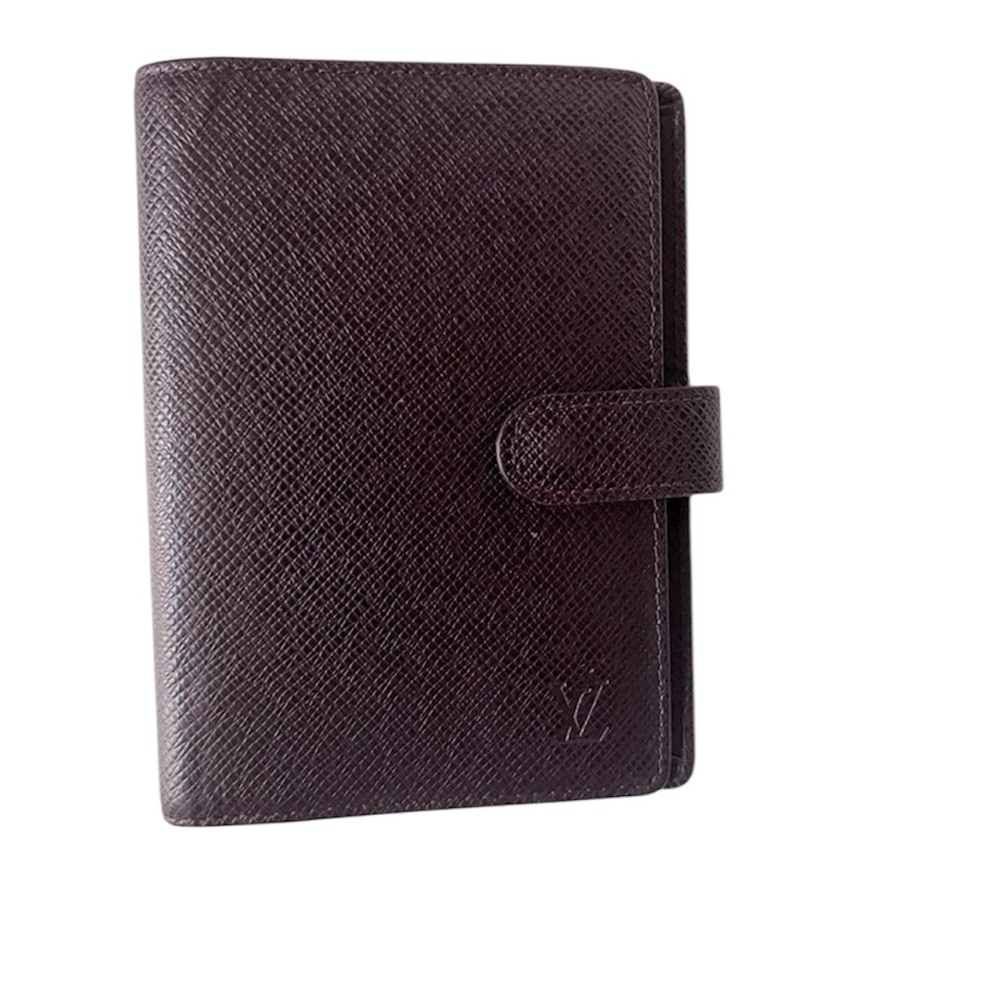 Louis Vuitton Taiga Leather PM Ring Agenda Bordeaux FLAWLESS W/ LV DUST BAG